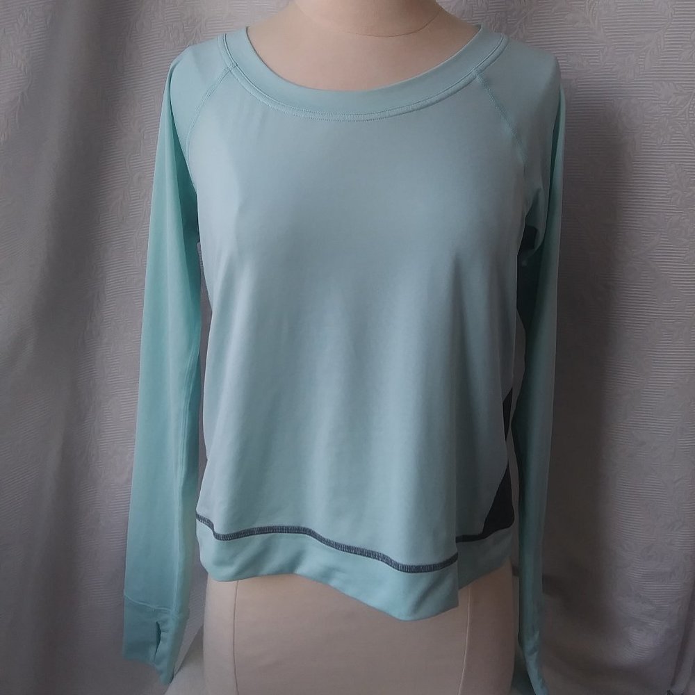 lucy | Mint & Gray Long Sleeve Layering Top | S